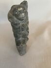 Eskimo Art  Hunter W seal  Inuit Artifact  Vtg  Soap Stone  Signed Levy Smith 