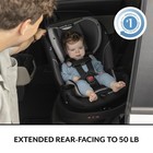 Car Seat 2-in-1 Rotating Infant Booster Cambridge Gray Evenflo Revolve360 Slim
