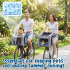 Dog Basket For Bike  Expandable Pet Carrier With Cooling Mat For Bicycle Handleb
