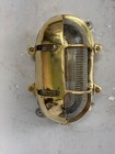 Brass Nautical Bulkhead Wall Sconce  Outdoor Marine Wall Light  Coastal Light