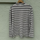 Vintage Carolina Colours Plus Women Turtleneck Top Striped Shirt Size Xl 27x21 5