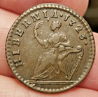 1723 Wood s  Hibernia Farthing A  Well Struck  Xf  S-77