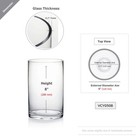 5x8 Inch Clear Glass Cylinder Vase Durable Handmade Decorative Centerpiece