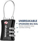 Tsa Luggage Lock Holiday Travel Lock Digit Combination Black Color   2 Pack 