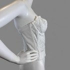 Goddess White Lace Bustier Corset Bra 36b Strapless Bridal Lingerie Vintage