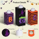 Blctec 3pc Halloween Wood Candle Holders W  Led Tea Lights - Boo Theme