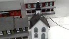 Lot Of 5 Lighted O Scale Model Railroad Buildings  j32 
