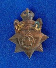 Halifax Rifles   Bronze Cap Badge Kc Wwii Issue  Original