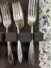 Vintage 1934 Wm A Rogers Debutante Silver Plate Flatware 52pcs W polishing Tray