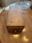 Vintage Wood Shaw Walker Card Catalog 1 Drawer Tiger Oak Library File Cabinet