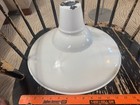 Vintage White Benjamin Lamp Shade Porcelain Enamel Barn Light