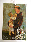 Vtg Hp Mexican Tin Retablo Painting San Antonio De Padua  8  X 5 3 4   Mexico