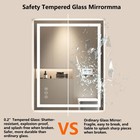 Led Bathroom Mirror Wall Vanity Mirror Dimmable Anti-fog 3 Color Front Backlit