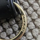 Coach Leather  Black Valet Key Ring Trigger Snap Bag Charm F39865 Nwot