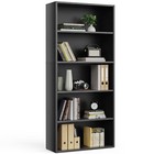 Bookshelf 3-6tier Storage Shelf Adjustable Bookcase Open Wood Magazine Organizer