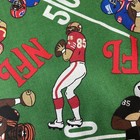Nfl 1992 Team Players Cotton Fabric 2 Yards One Continuous Piece New 56    Wide