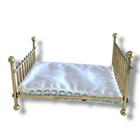 Vintage Doll House Miniature Large Brass Bed 1 12 Scale Furniture Metal