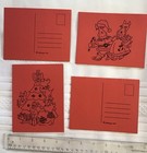 1993 Dbdesigns Holiday Scottie Dog Postcards 10- Asssortment