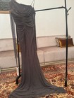 Charcoal Grey Embellished Evening Gown