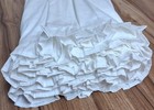 White Solid 600 Tc Egyptian Cotton Bottom Ruffled Open Corner Gathered Bed Skirt