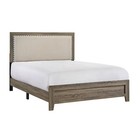 New 4pc Rustic Gray Queen King Twin Full Upholstered Bedroom Set Modern B d m n