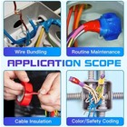 9 Rolls Coloured Electrical Tape - Professional White Black Red Multicolor