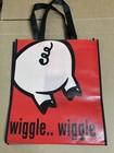New Piggly Wiggly Wiggle Wiggle Design Vinyl  Shopping Bag Tote