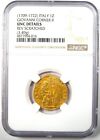 1709-1722 Italy Venice Corner Ii Gold Zecchino 1z Ducat  Ngc Uncirculated Detail