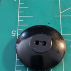 Exlg Vintage Colt   5 Black Sew Thru Button 1 1 8  Swirly Pinwheel Shape