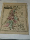 1863 Johnson s Palestine Antique Map Hand Colored 14 X 18 