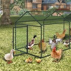 Heavy Duty Outdoor Walk-in Chicken Runs W cover Poultry Cage 120   40   40  Black