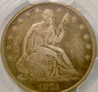 1861 O Liberty Seated Half Dollar Very Rare Wb   102 fs   401 Csa Obv Pcgs Vf Detail
