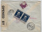 Portugal 1942 Registered Censor Cover To Usa  Scott 602   609 Franking     a8744