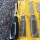 Vintage Stanley Wood Chisel Set 16-150 Open Package 1 2 3 4   1  Flat Handle 