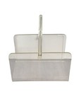 Vintage Mid Century Modern Clear Acrylic Lucite Magazine Rack Stand Caddy Holder