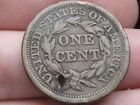 1846 Braided Hair Large Cent Penny- Small Date  Fine vf Details