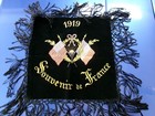 Wwi 1919 Velvet embroidered Souvenir De France Banner cover