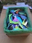 Stained Glass Scrap Glass   -17lb  Dicro iridized textured opels transparent