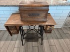 Antique Davis Treadle Sewing Machine Cabinet Singer Base Parts Restore