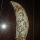 Commodore Perry Scrimshaw Carving Whale Tooth Reproduction Resin Ship Lawrence