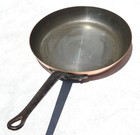 Vintage 11inch French Copper Frying Pan Made In France Tin Lining 2mm 4 4lbs     