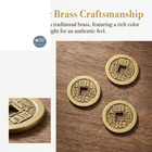 Zggazca 6pcs Feng Shui Coins Set Chinese I Ching Brass Coin For Good Yellow