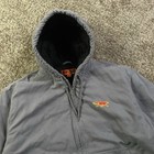 Cornerstone Gray Canvas Hooded Full Zip Work Jacket