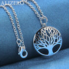 Alizero 925 Sterling Silver Round Tree Of Life Pendant Necklace Fashion Jewelry
