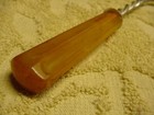 Vintage Wire Whisk spatula beater Kitchen Utensil Butterscotch Bakelite Exc