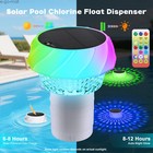 2 X Pool Chlorine Floater Dispenser With Solar Light For Hot Tub Pond Adjustable