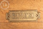 Vintage Cast Brass Gentlemen Door Plaque