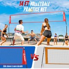 14ft Adjustable Volleyball Net For Indoor Or Outdoor Easy Setup With Volleyball 
