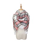 Womens Plaid Scarf Blanket Wrap Warm Tartan Checked Shawl Pashmina Cape