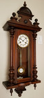 Antique German Junghans Vienna  Wall Clock 8-day  Time strike  Key-wind